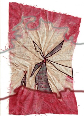 veterný mlyn (textil + photoshop)